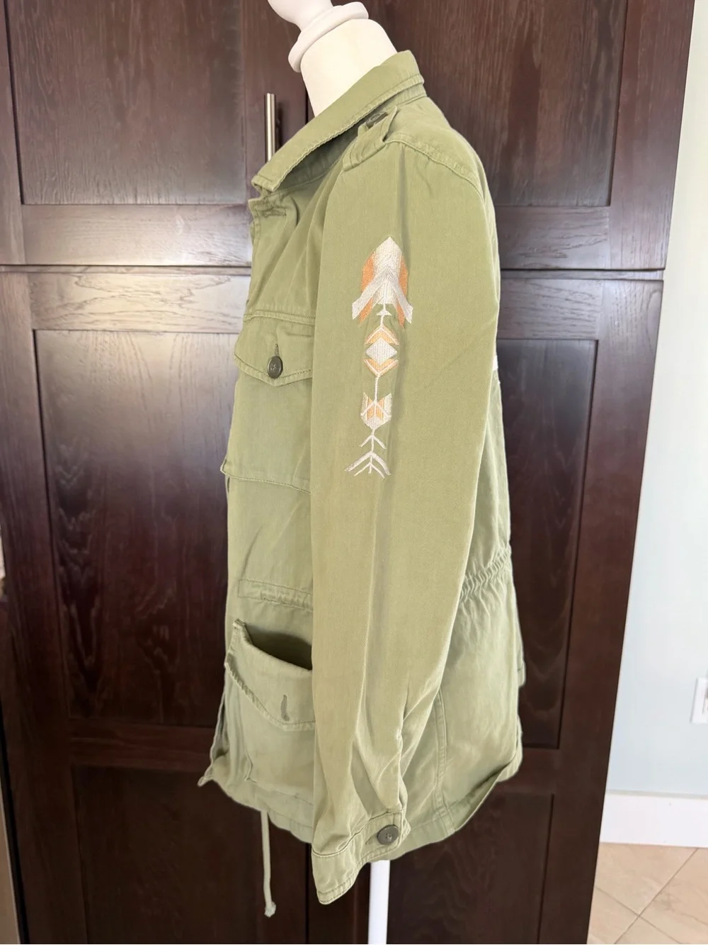 Pistola Southwestern Embroidered Military Utility Field Jacket Medium, aztec